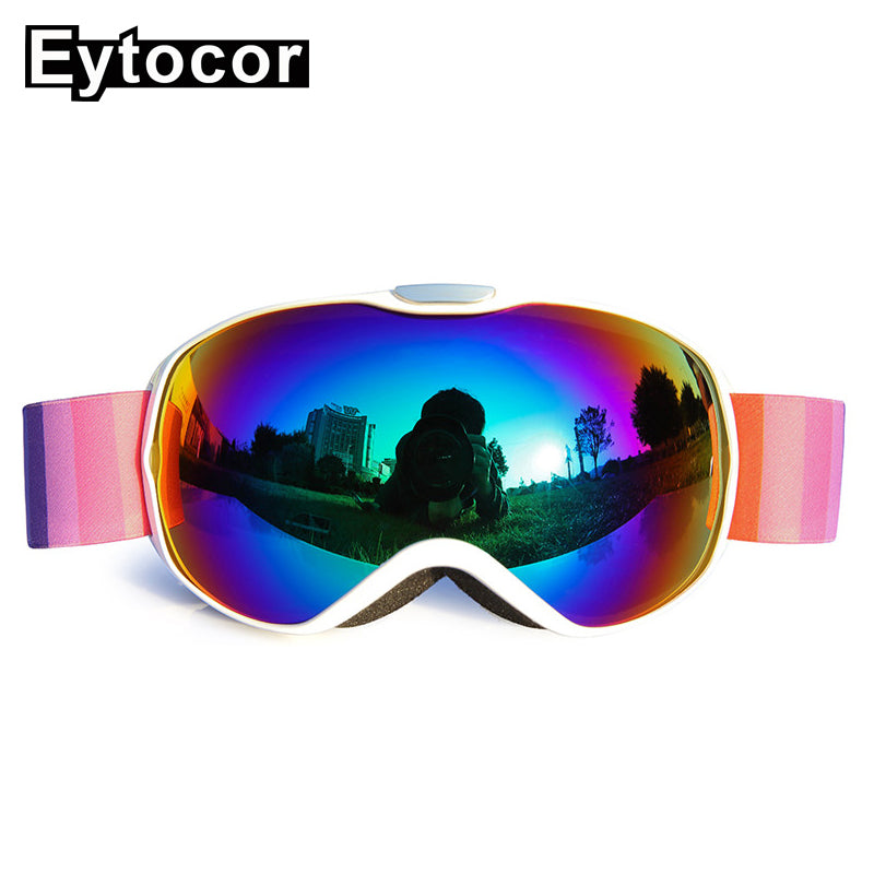 Custom Designer 100% Fashion UV400 Windproof Double Lens Ski Goggles Women  - Jiayu